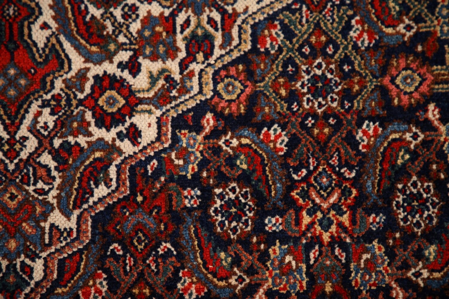 100% Vegetable Dye Antique Bibikabad Persian Area Rug 5x7
