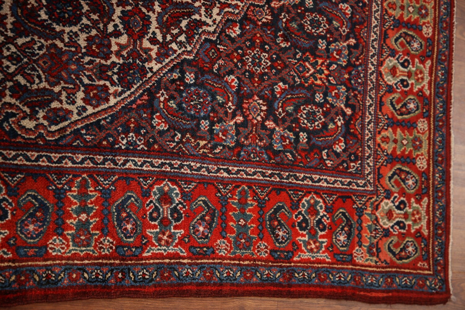 100% Vegetable Dye Antique Bibikabad Persian Area Rug 5x7