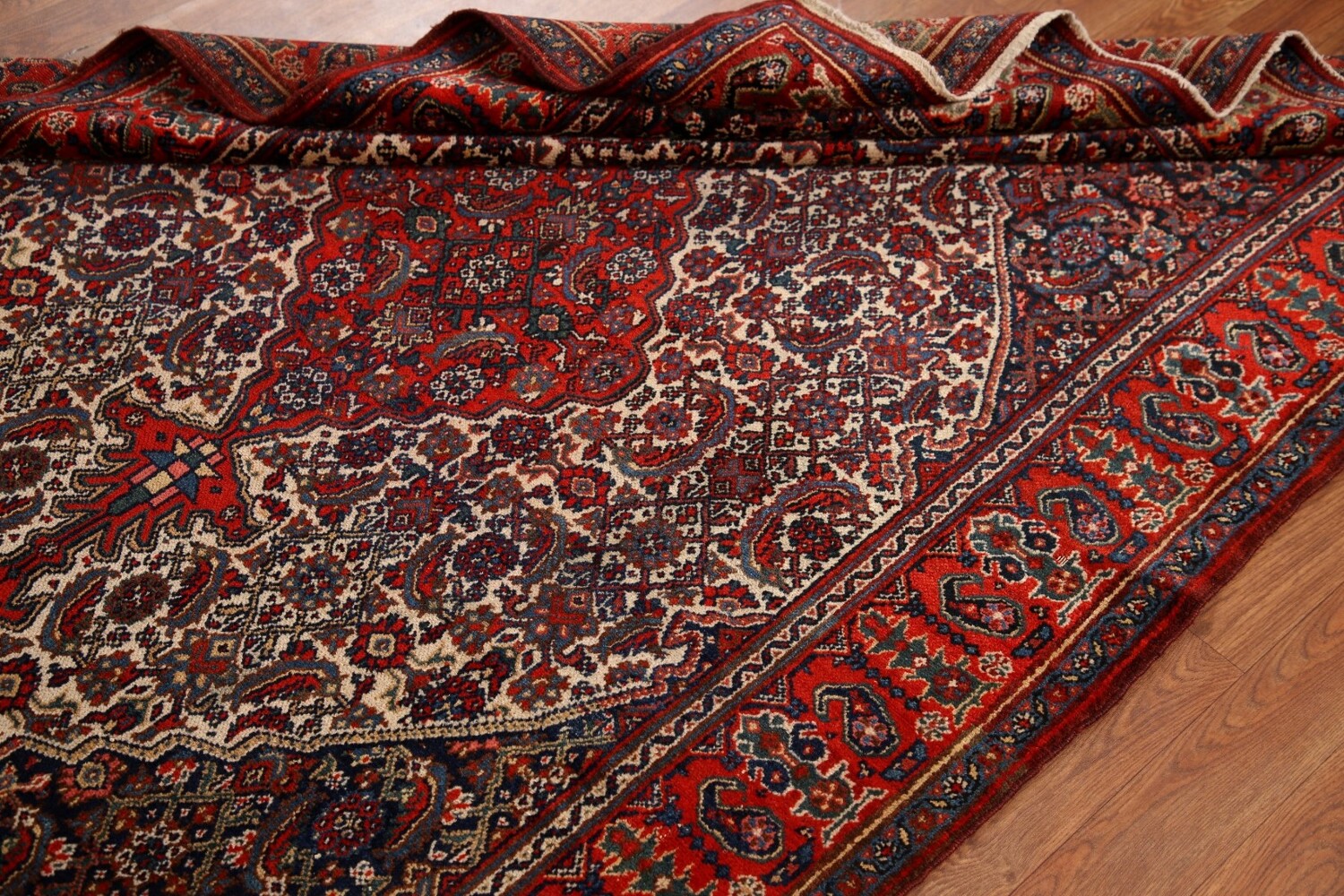 100% Vegetable Dye Antique Bibikabad Persian Area Rug 5x7