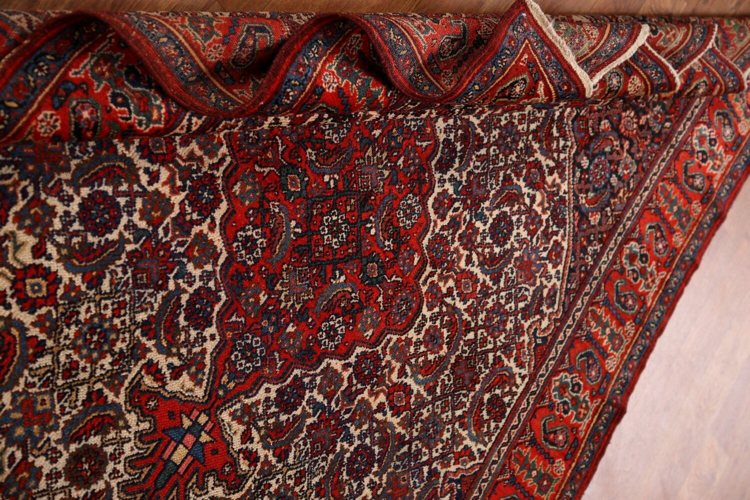 100% Vegetable Dye Antique Bibikabad Persian Area Rug 5x7