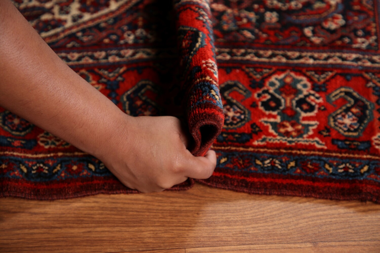 100% Vegetable Dye Antique Bibikabad Persian Area Rug 5x7