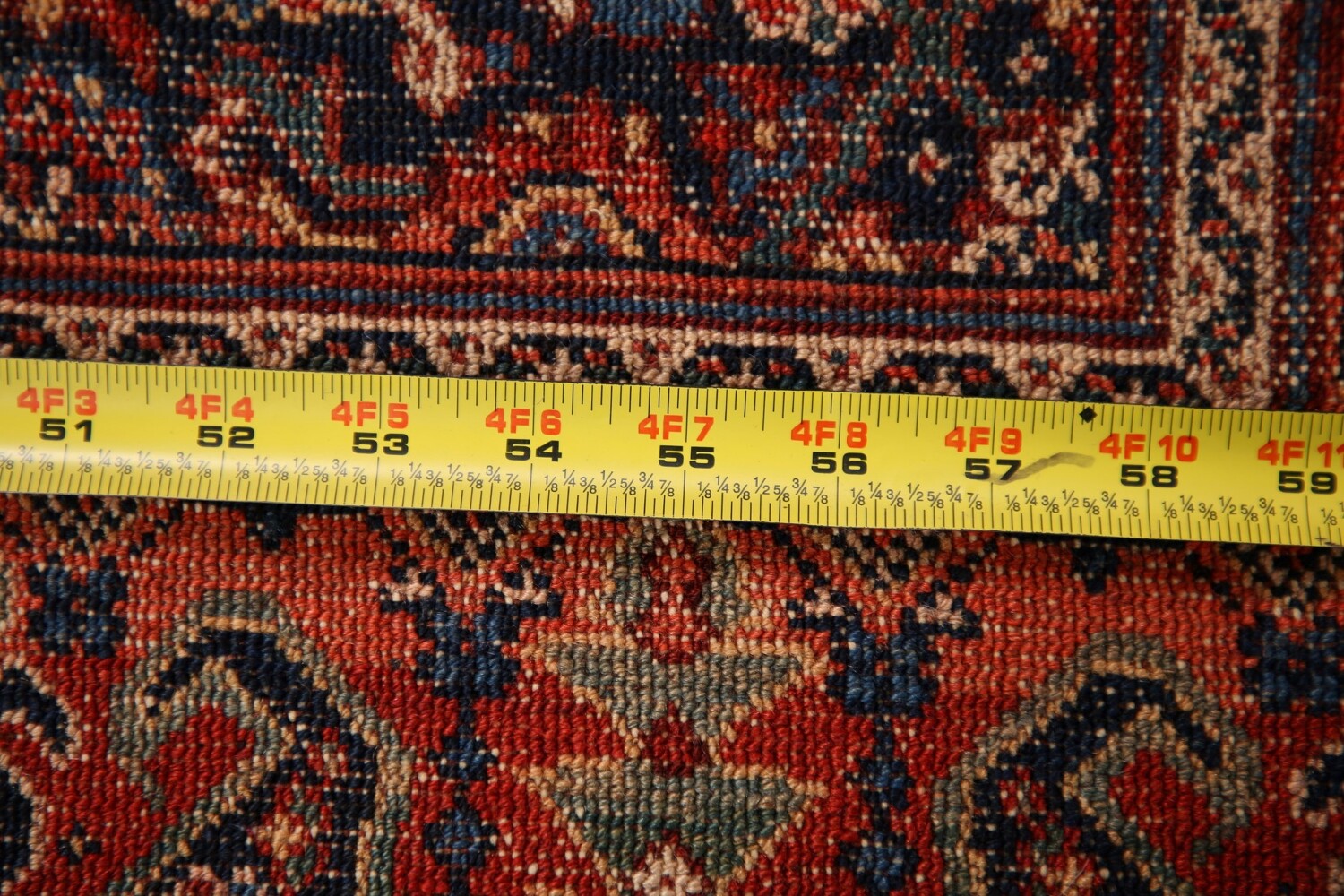 100% Vegetable Dye Antique Bibikabad Persian Area Rug 5x7