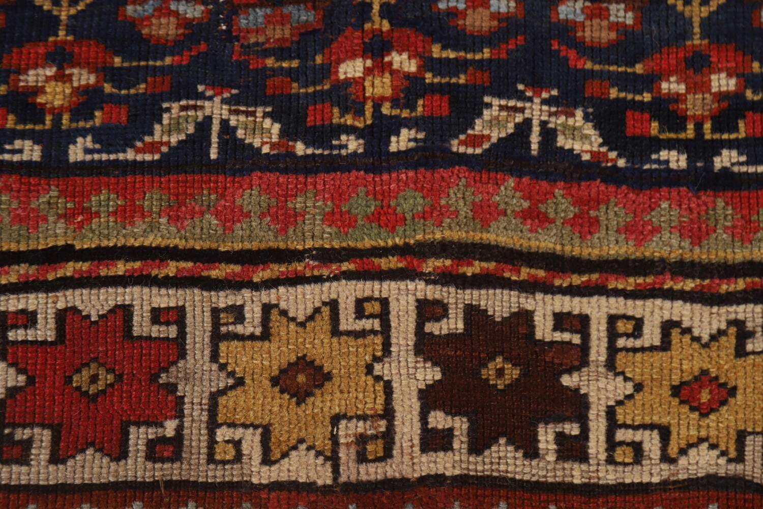 Pre-1900 Antique Vegetable Dye Kazak Oriental Rug 4x9