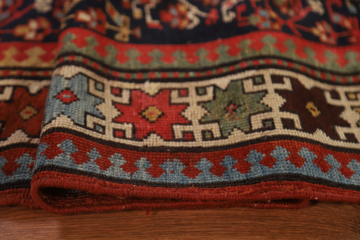 Pre-1900 Antique Vegetable Dye Kazak Oriental Rug 4x9