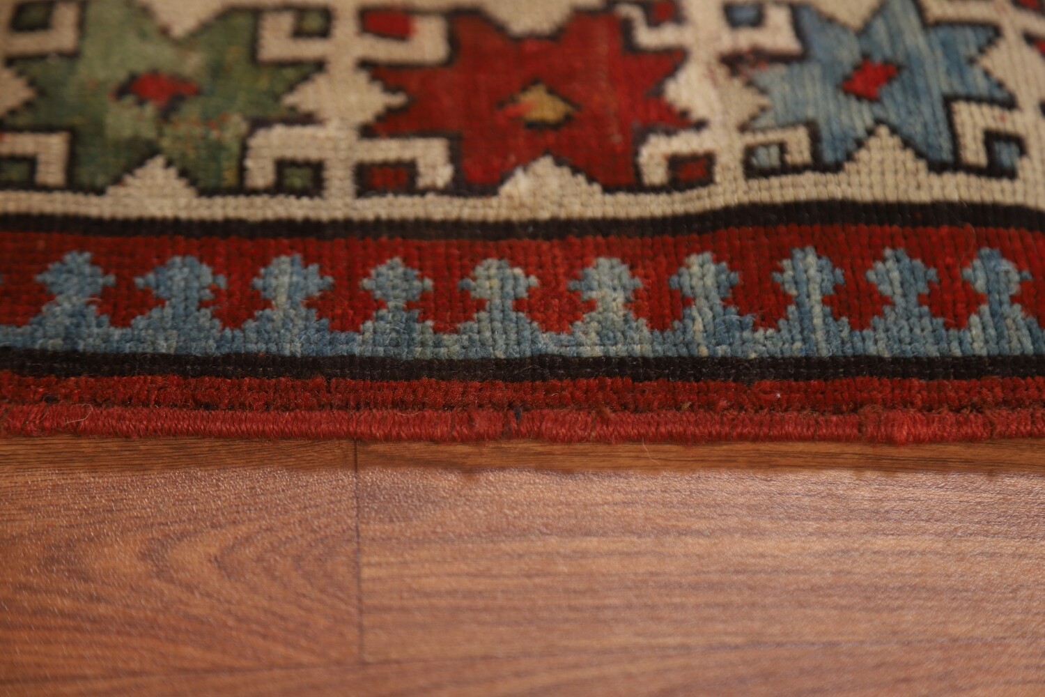 Pre-1900 Antique Vegetable Dye Kazak Oriental Rug 4x9