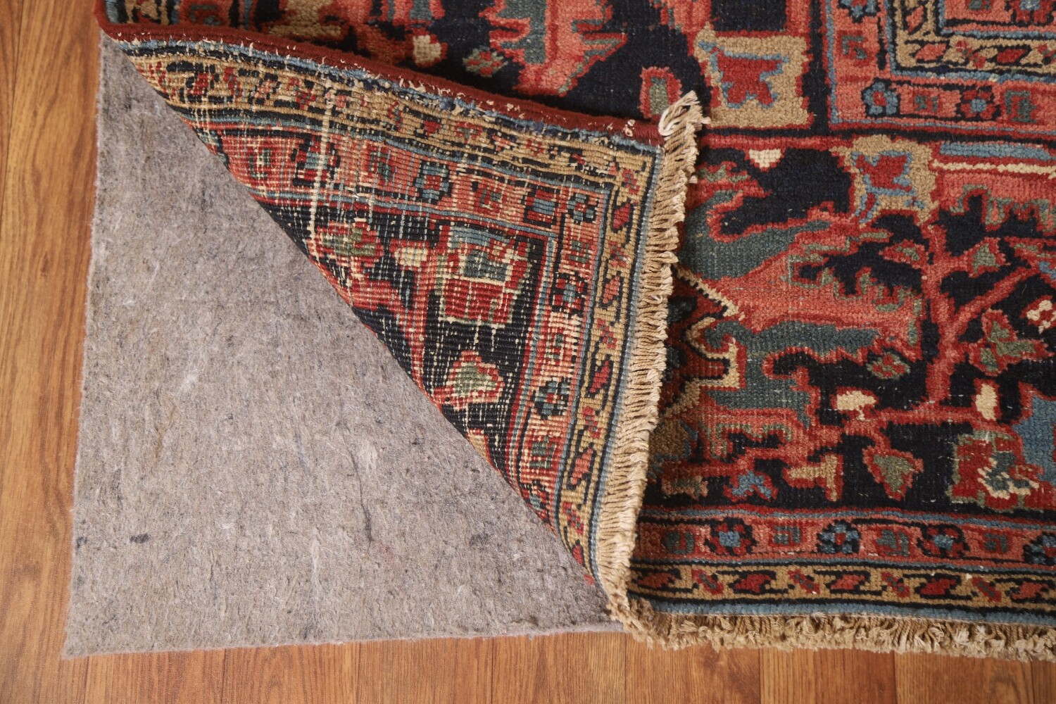 Pre-1900 Antique Vegetable Dye Heriz Serapi Persian Rug 11x13