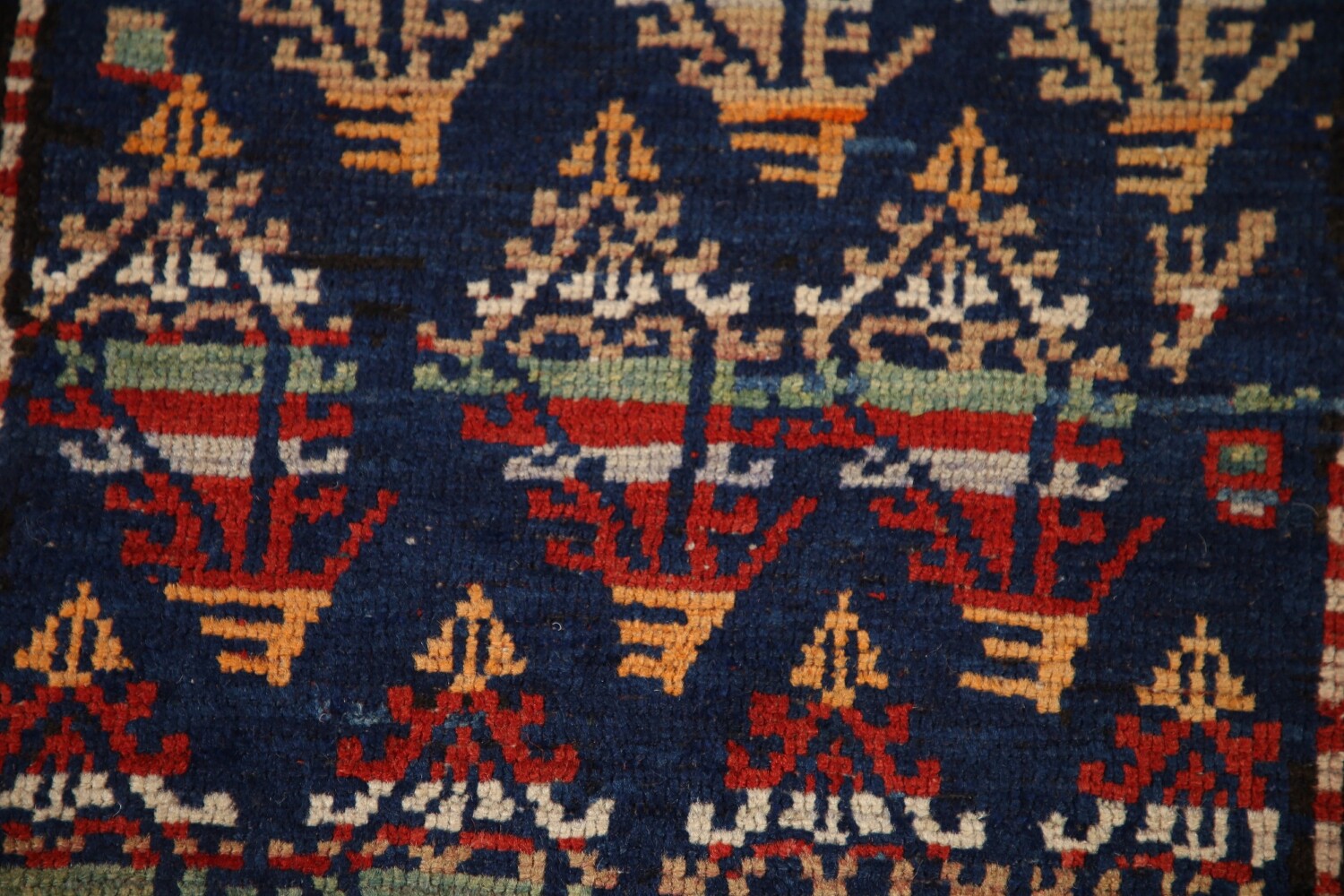 Pre-1900 Antique Vegetable Dye Kazak Oriental Rug 4x15
