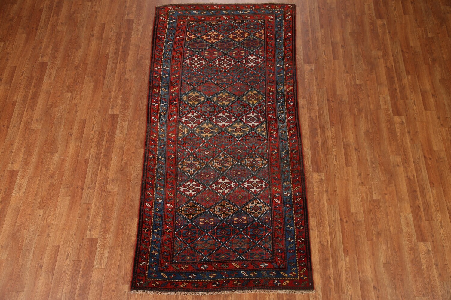 Pre-1900 Antique Vegetable Dye Kazak Oriental Rug 4x8