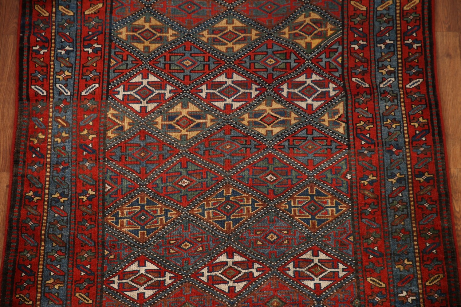 Pre-1900 Antique Vegetable Dye Kazak Oriental Rug 4x8