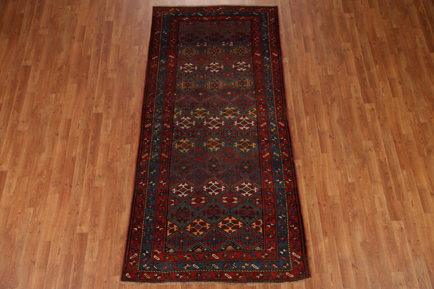 Pre-1900 Antique Vegetable Dye Kazak Oriental Rug 4x8
