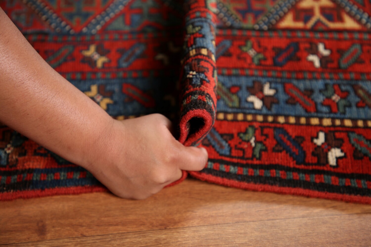 Pre-1900 Antique Vegetable Dye Kazak Oriental Rug 4x8