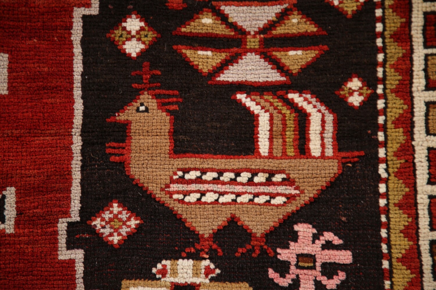 100% Vegetable Dye Antique Shirvan Oriental Area Rug 4x8