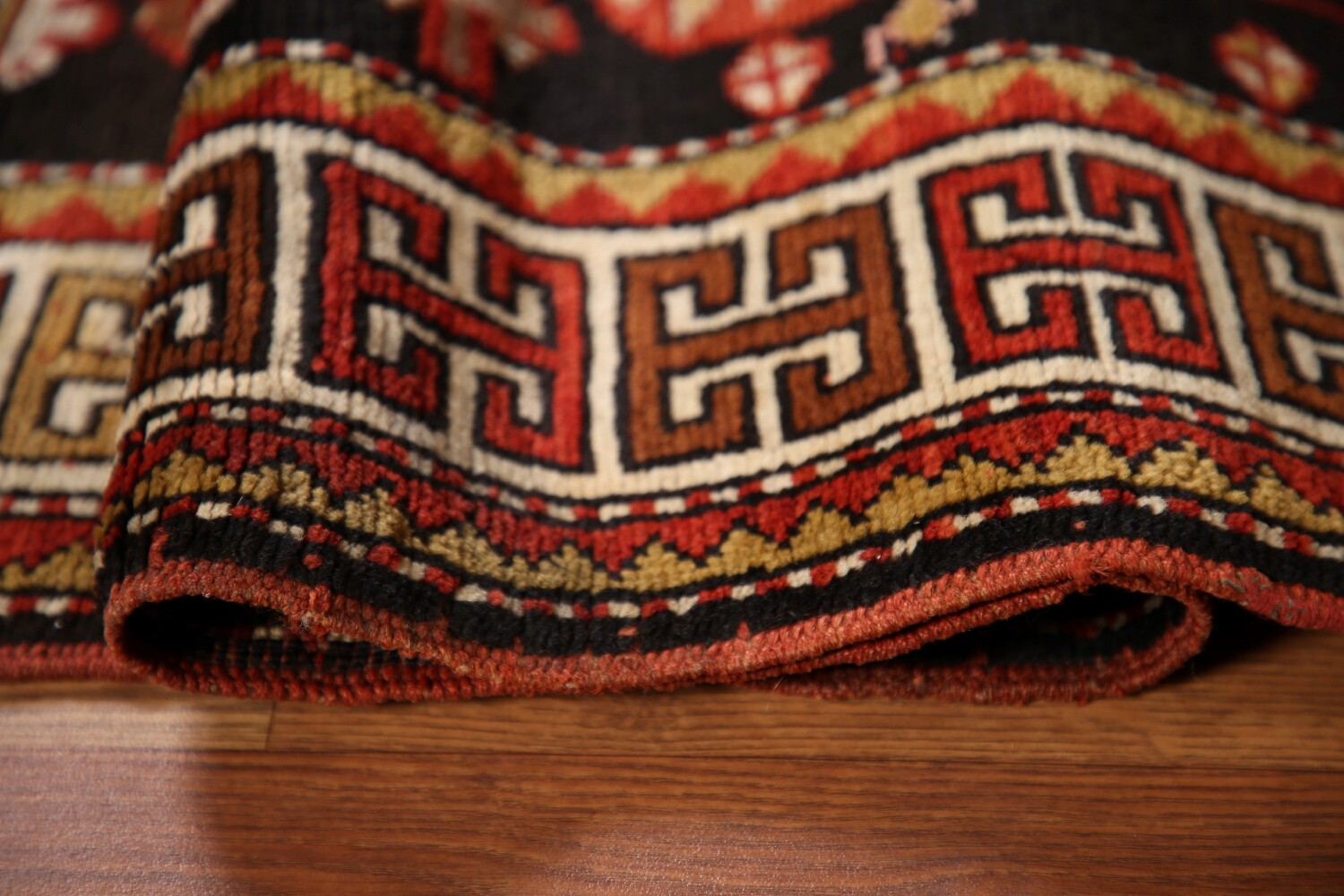 100% Vegetable Dye Antique Shirvan Oriental Area Rug 4x8