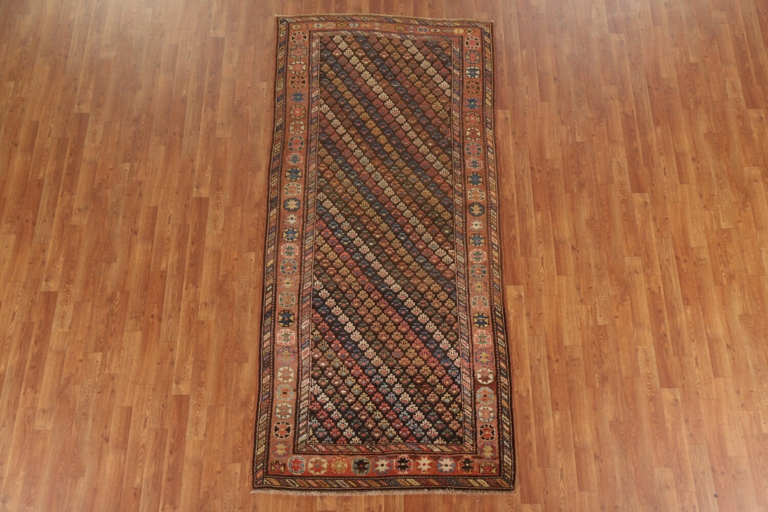 Pre-1900 Antique Vegetable Dye Kazak Oriental Area Rug 4x8