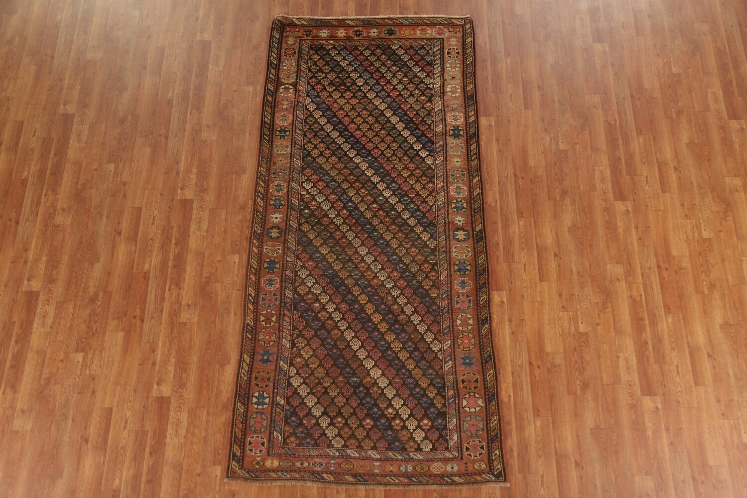 Pre-1900 Antique Vegetable Dye Kazak Oriental Area Rug 4x8