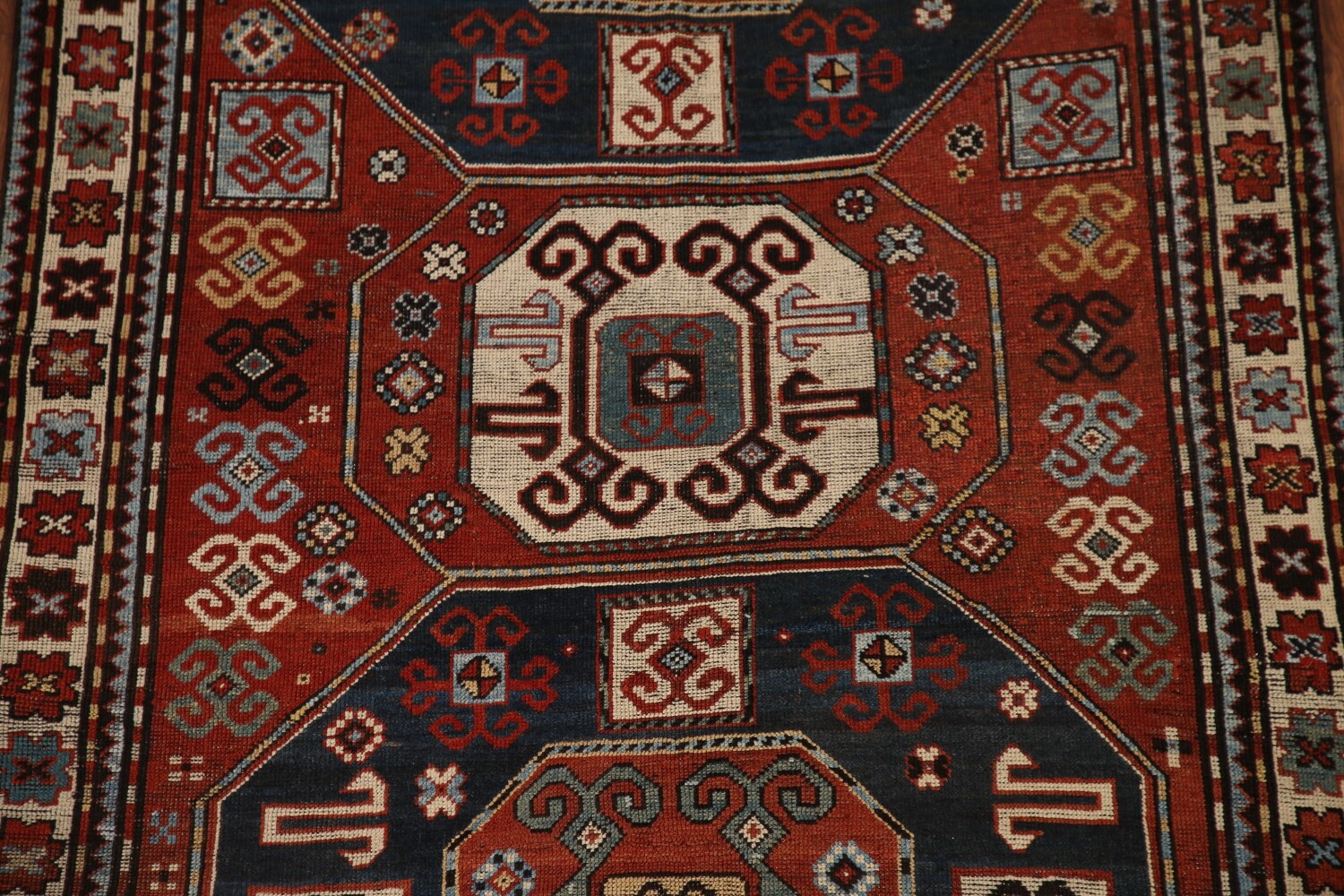 Pre-1900 Antique Vegetable Dye Kazak Oriental Area Rug 4x8