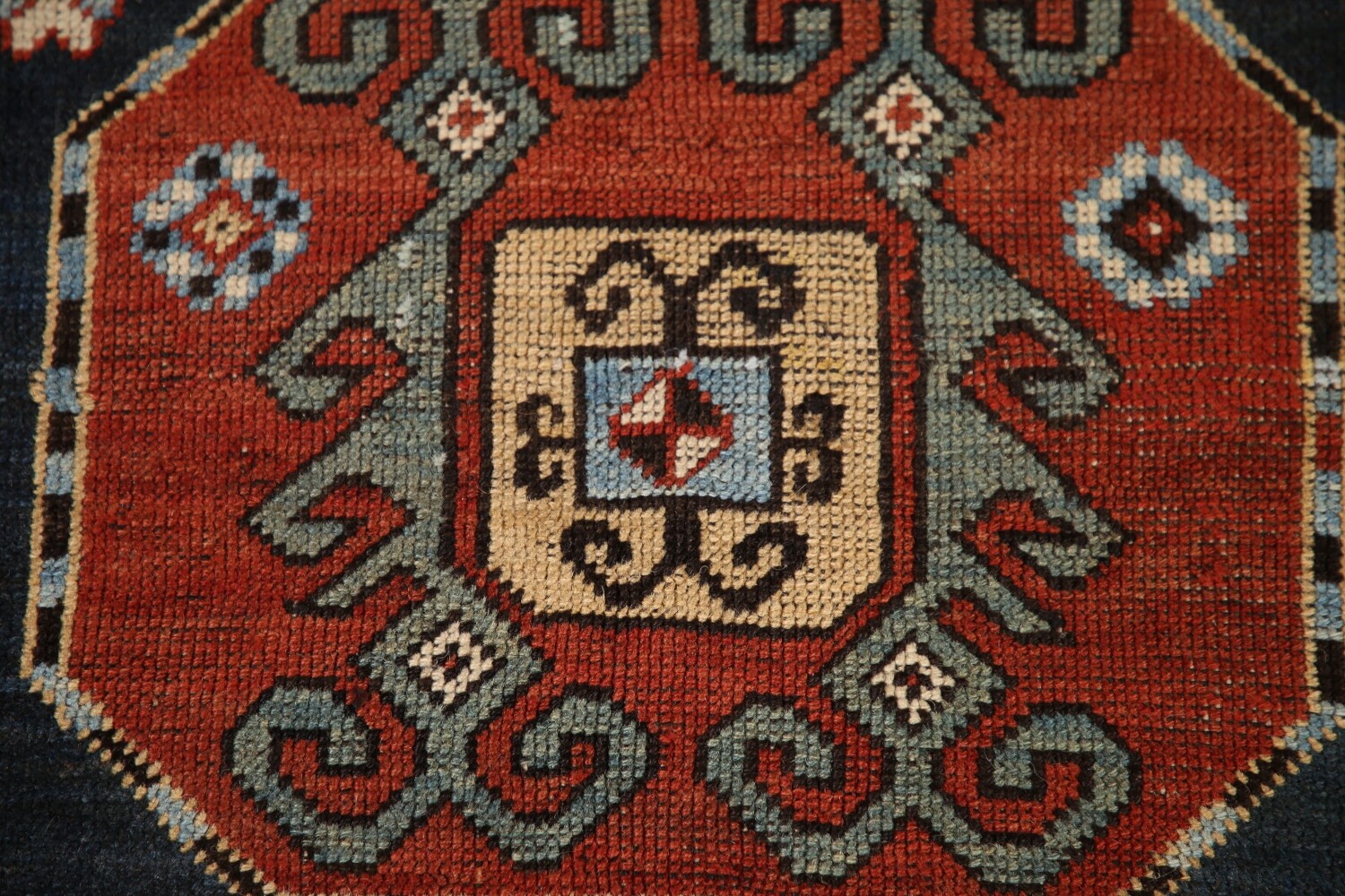 Pre-1900 Antique Vegetable Dye Kazak Oriental Area Rug 4x8