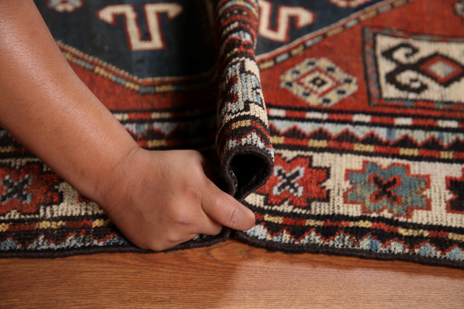 Pre-1900 Antique Vegetable Dye Kazak Oriental Area Rug 4x8