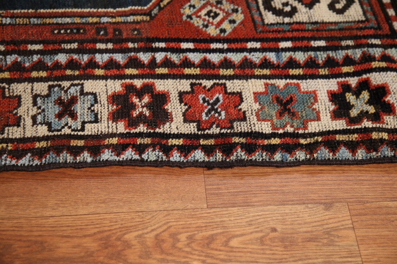 Pre-1900 Antique Vegetable Dye Kazak Oriental Area Rug 4x8