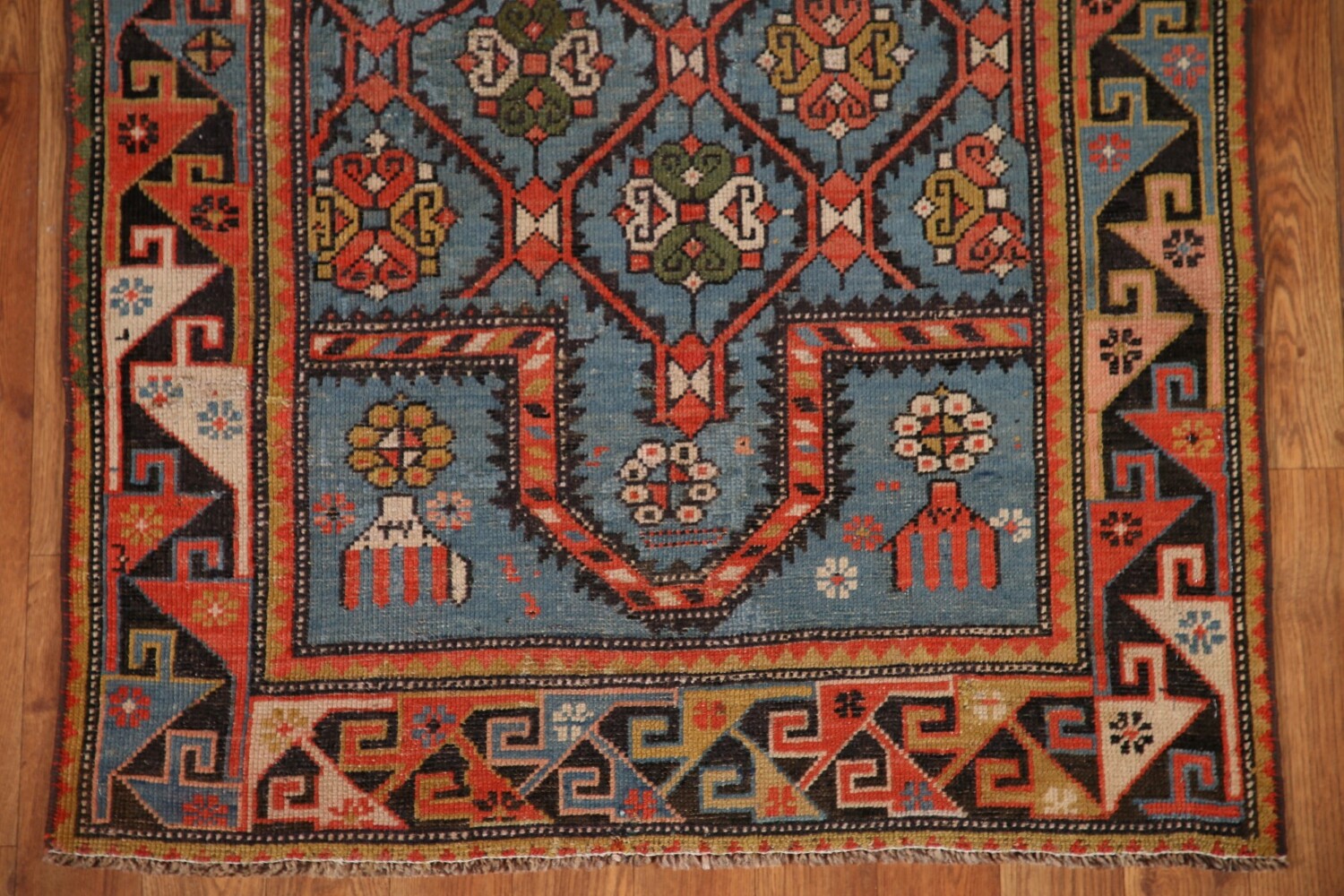 Pre-1900 Antique Vegetable Dye Kazak Oriental Area Rug 3x5