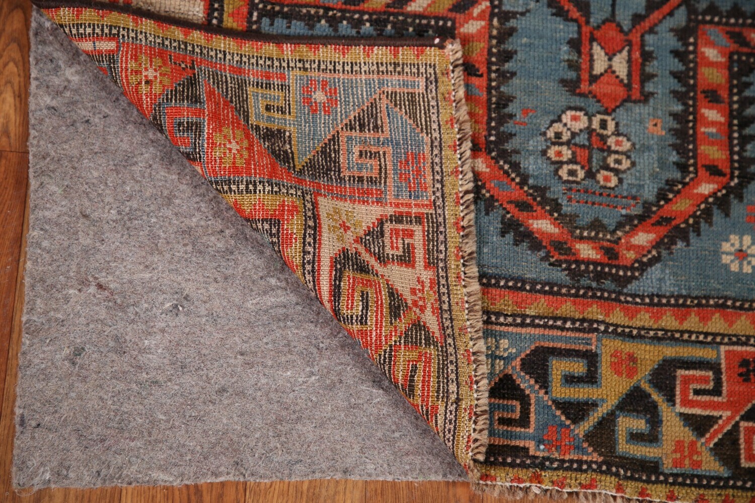Pre-1900 Antique Vegetable Dye Kazak Oriental Area Rug 3x5