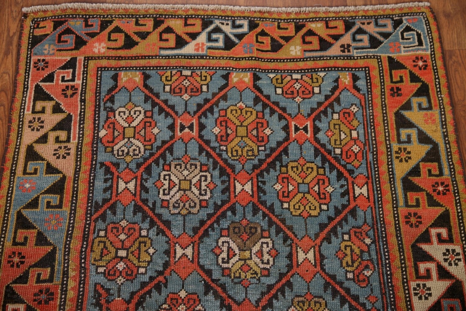 Pre-1900 Antique Vegetable Dye Kazak Oriental Area Rug 3x5
