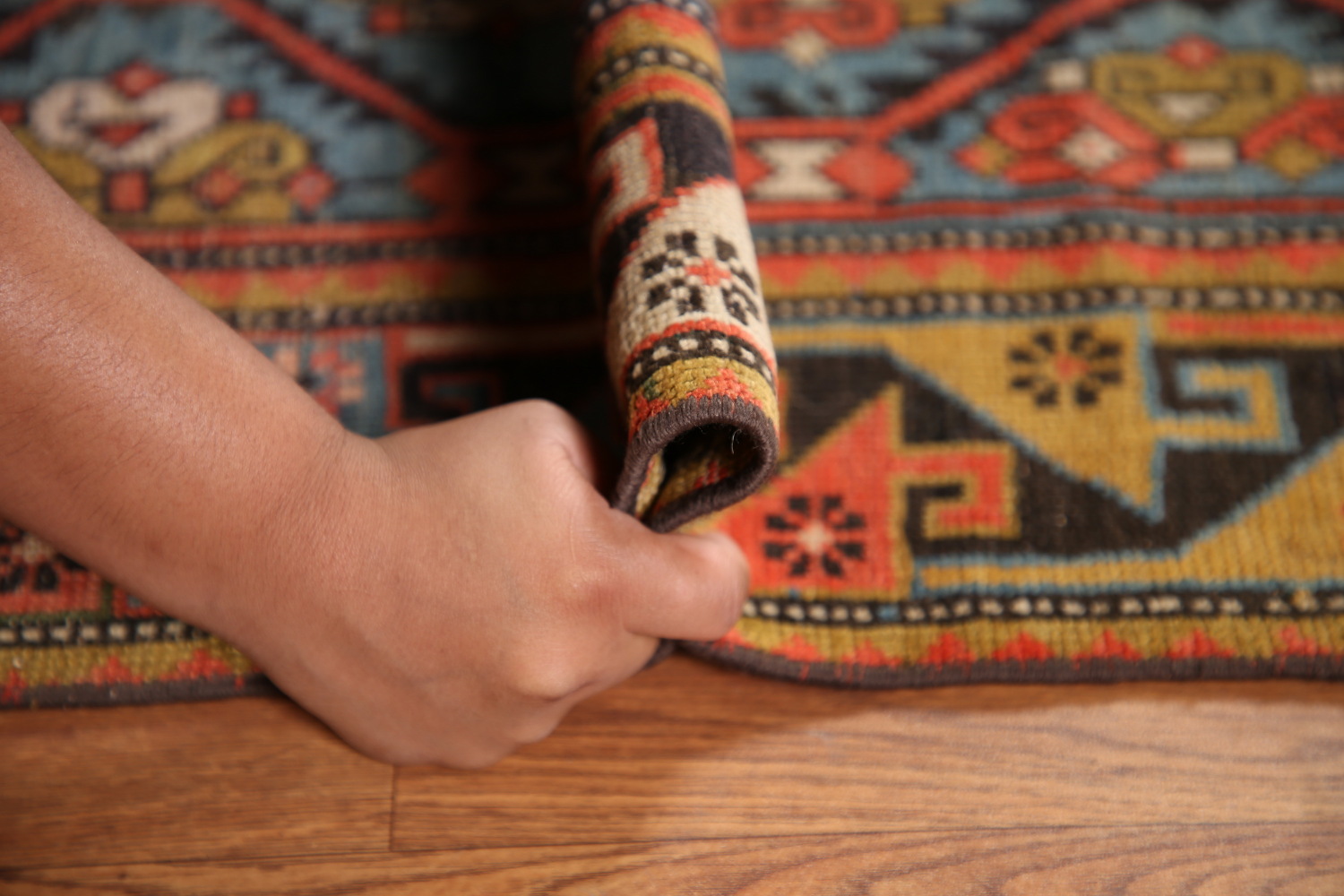 Pre-1900 Antique Vegetable Dye Kazak Oriental Area Rug 3x5