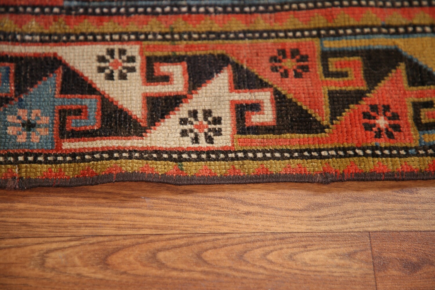 Pre-1900 Antique Vegetable Dye Kazak Oriental Area Rug 3x5