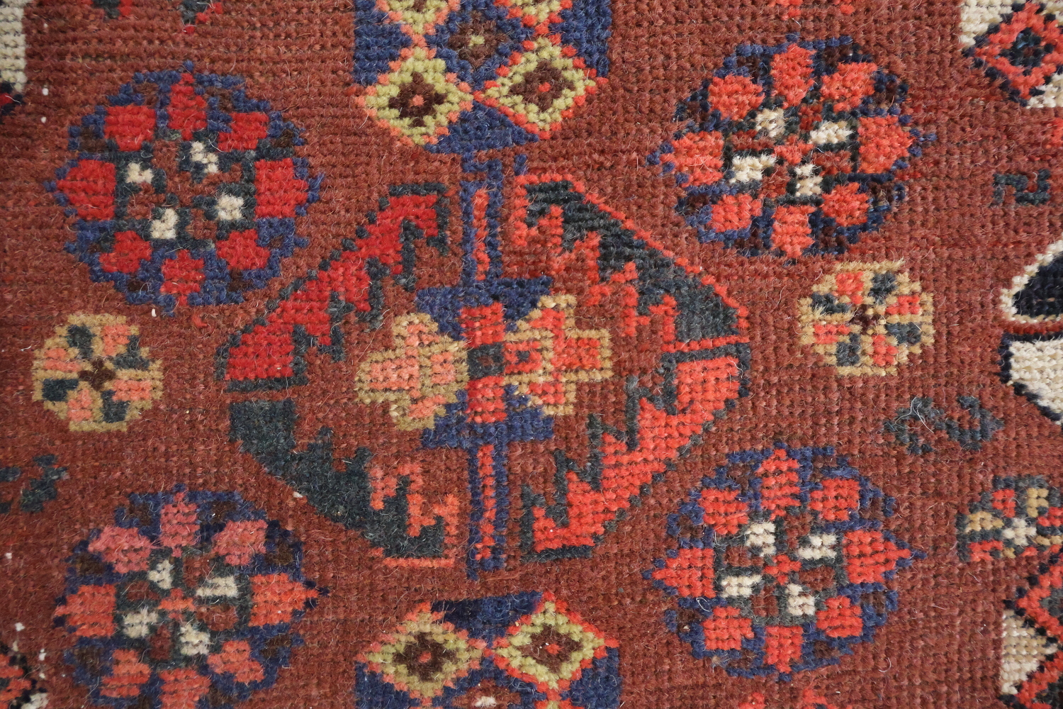 Pre-1900 Antique Vegetable Dye Ghashghaie Persian Area Rug 10x13