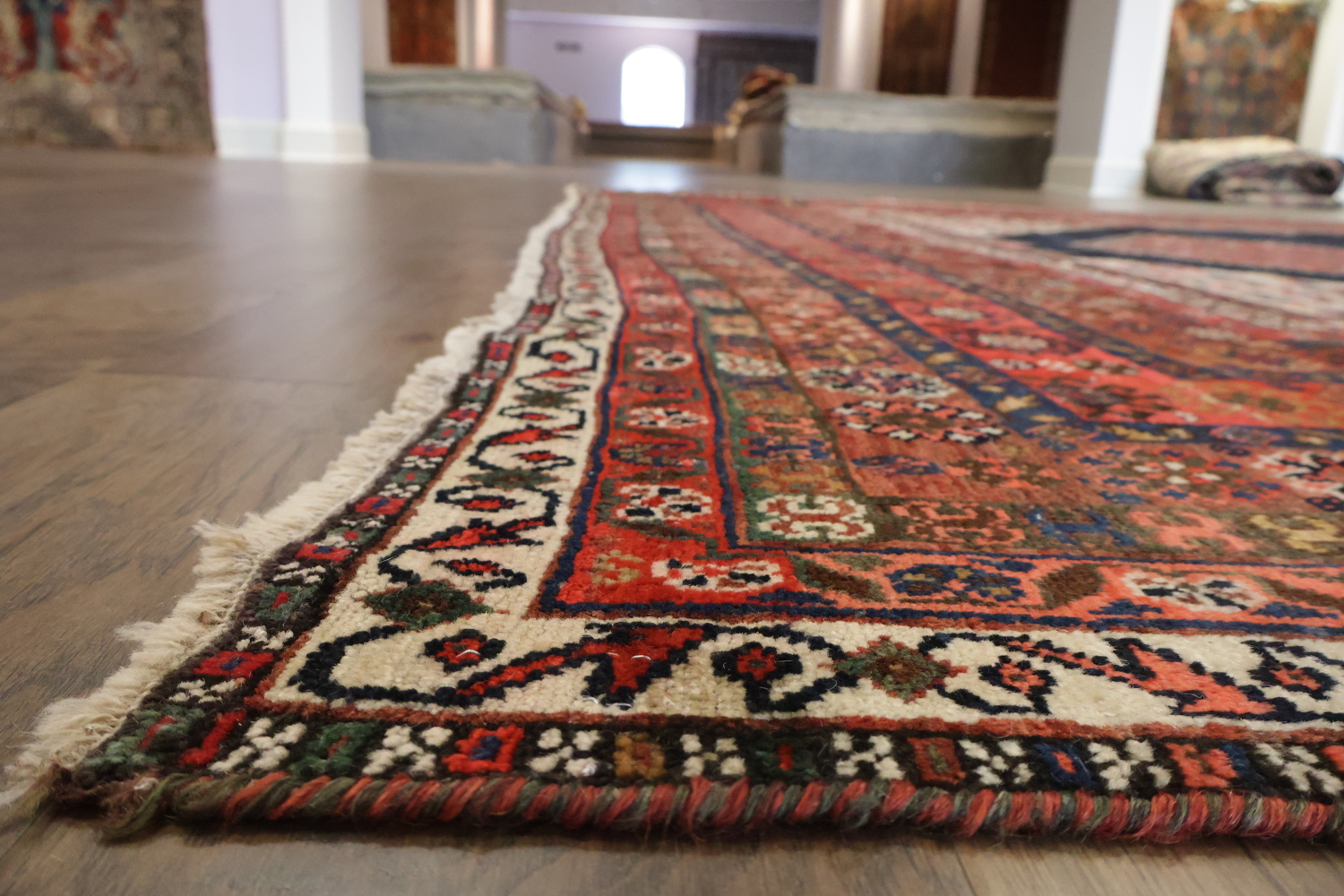 Pre-1900 Antique Vegetable Dye Ghashghaie Persian Area Rug 10x13