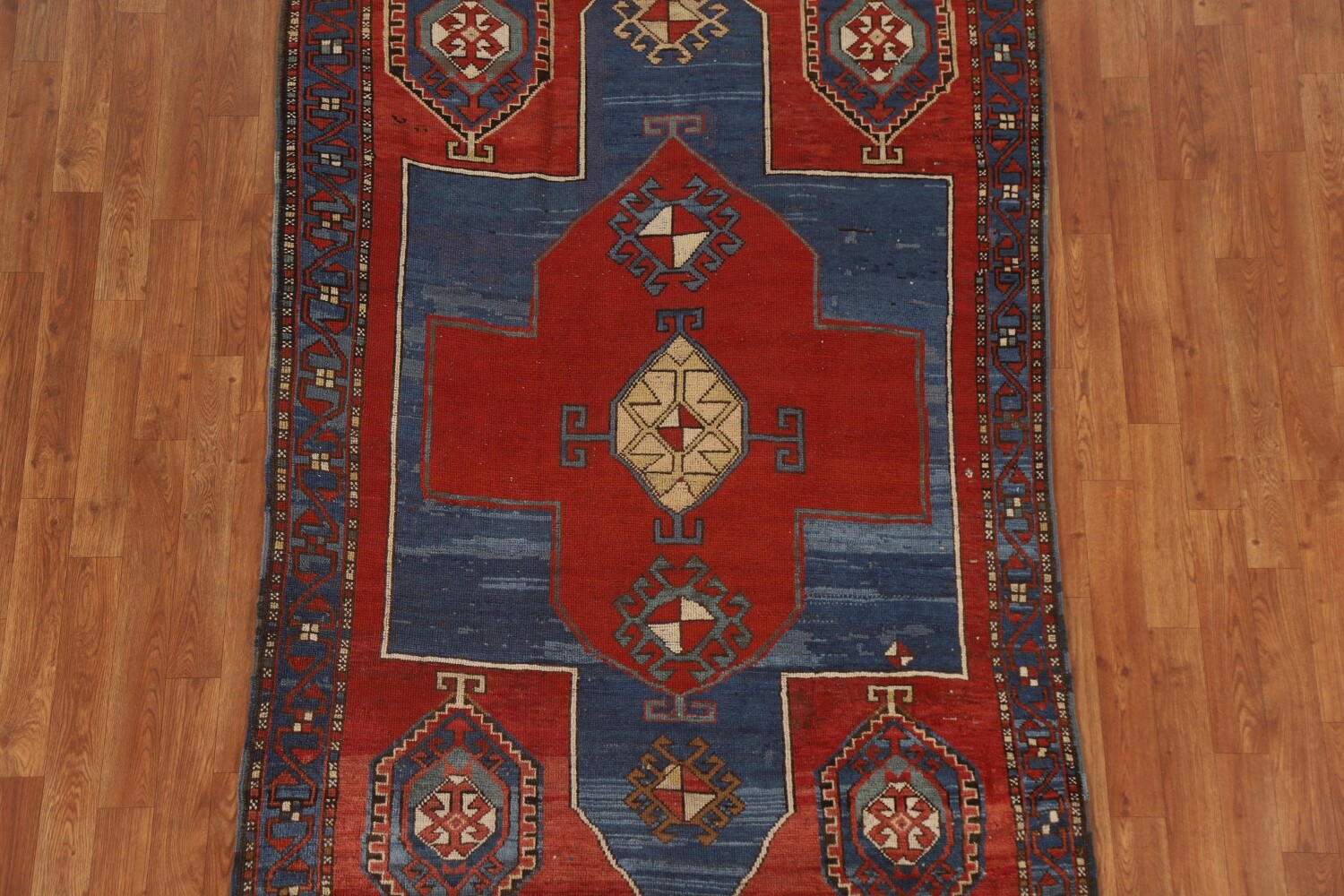 Pre-1900 Antique Vegetable Dye Kazak Oriental Area Rug 4x7