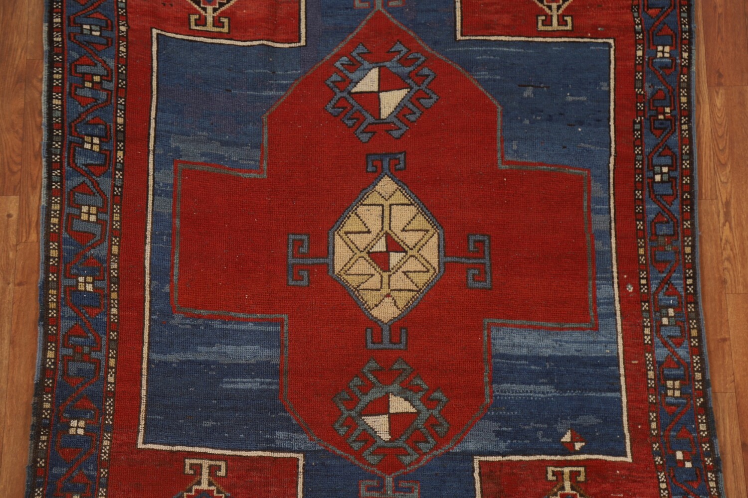 Pre-1900 Antique Vegetable Dye Kazak Oriental Area Rug 4x7