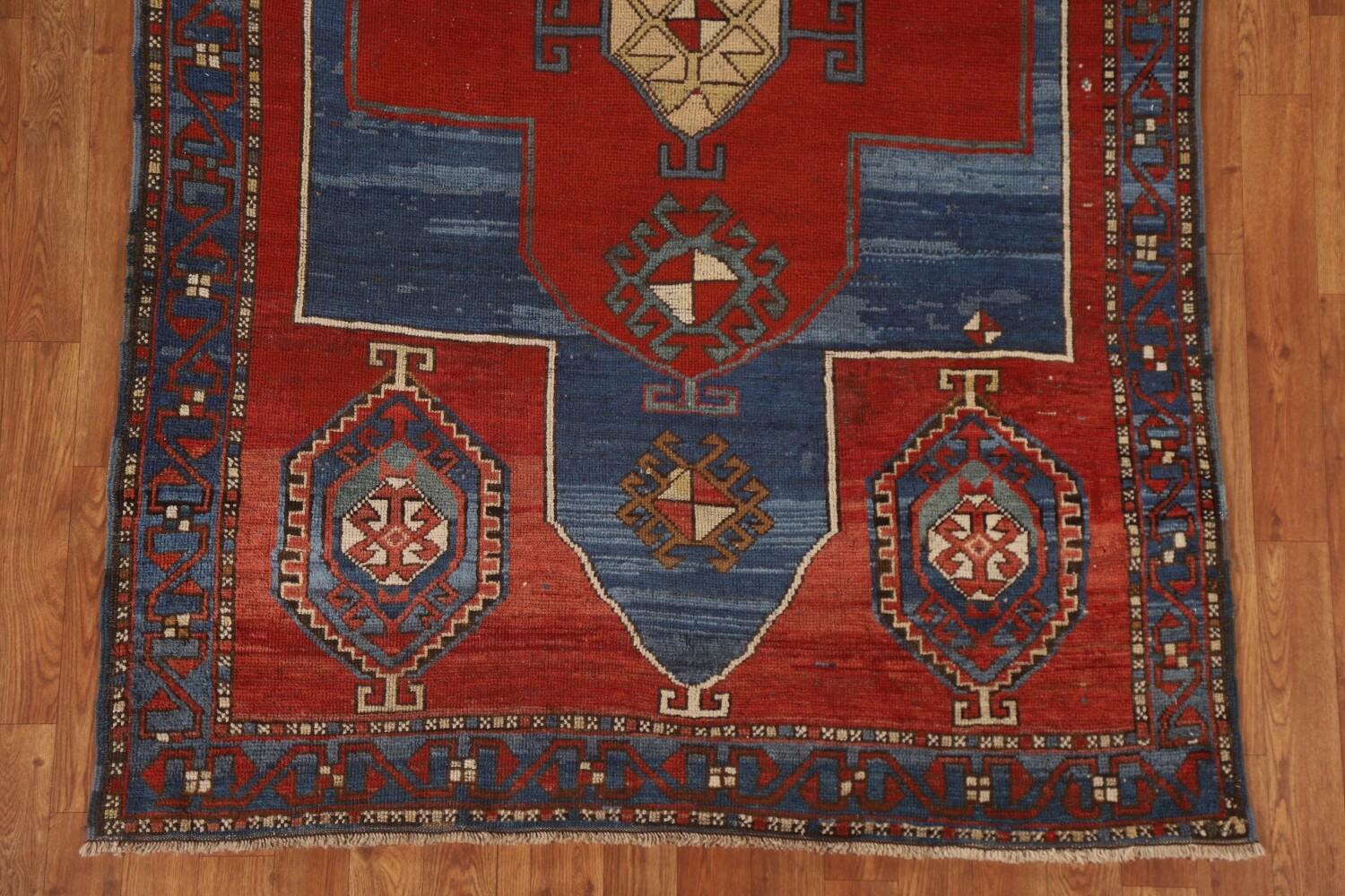Pre-1900 Antique Vegetable Dye Kazak Oriental Area Rug 4x7
