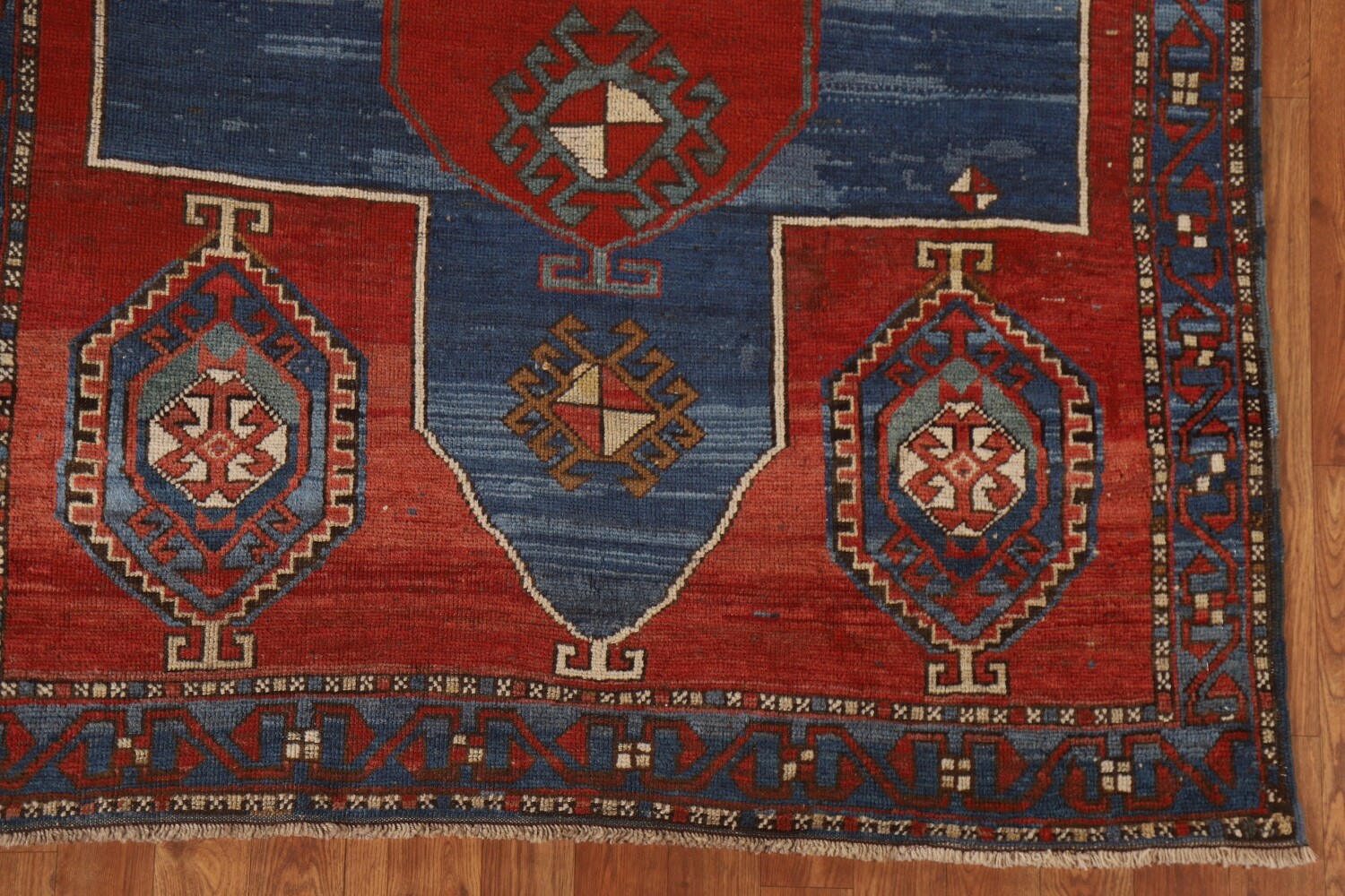 Pre-1900 Antique Vegetable Dye Kazak Oriental Area Rug 4x7