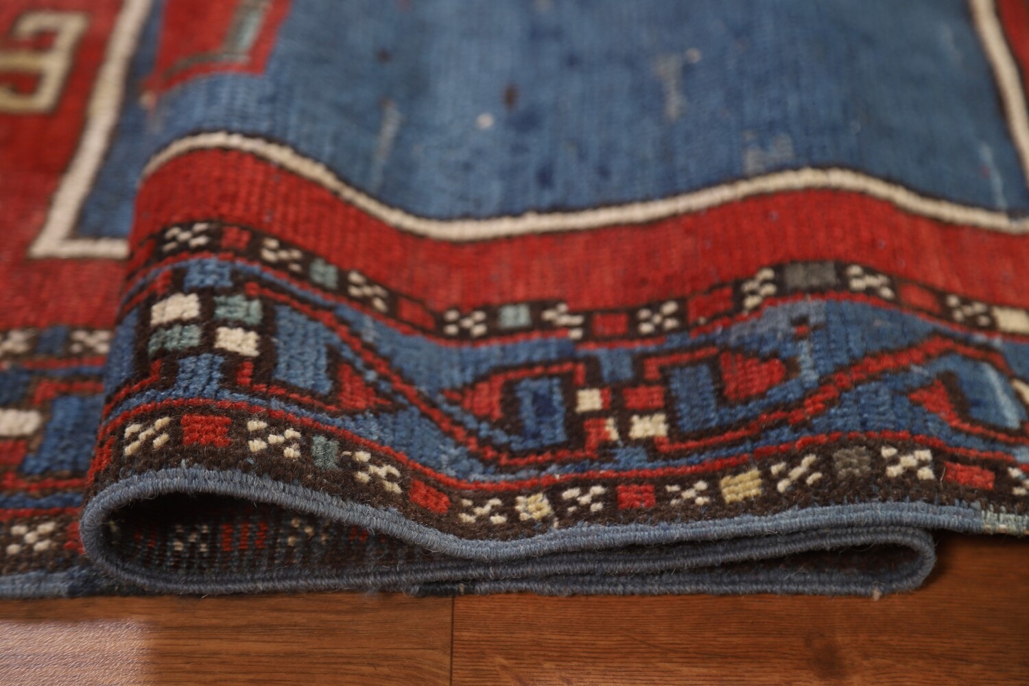 Pre-1900 Antique Vegetable Dye Kazak Oriental Area Rug 4x7