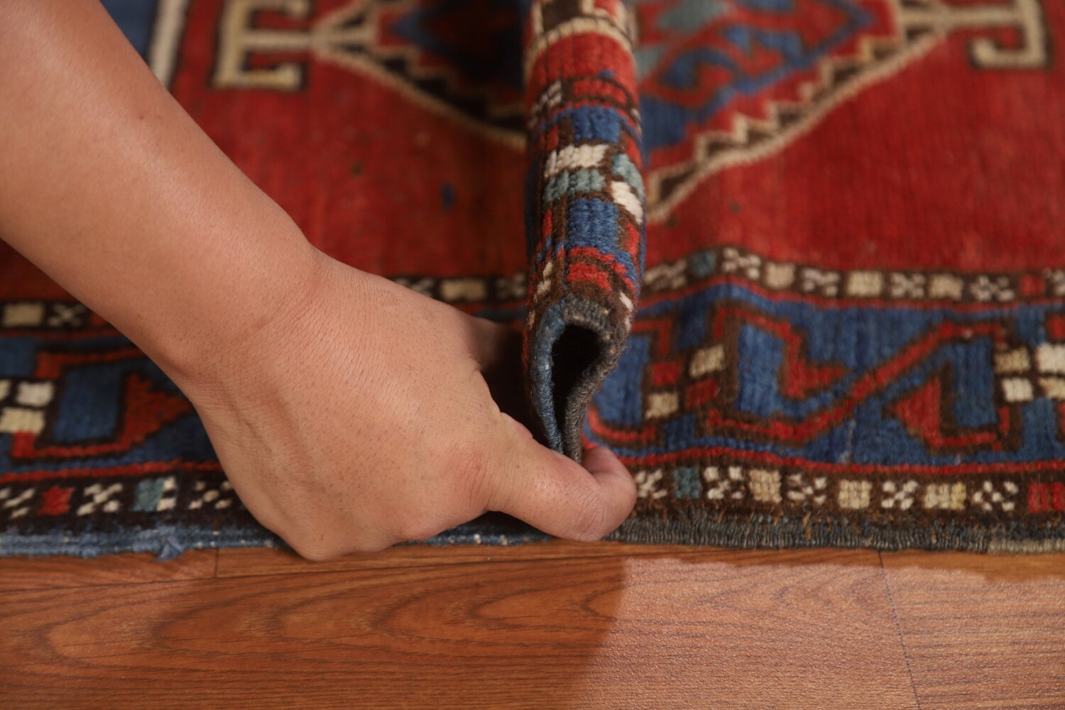 Pre-1900 Antique Vegetable Dye Kazak Oriental Area Rug 4x7