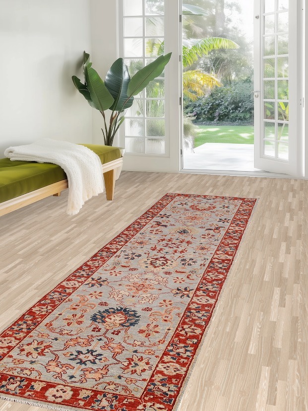 Vegetable Dye Ziegler Oriental Runner Rug 3x10