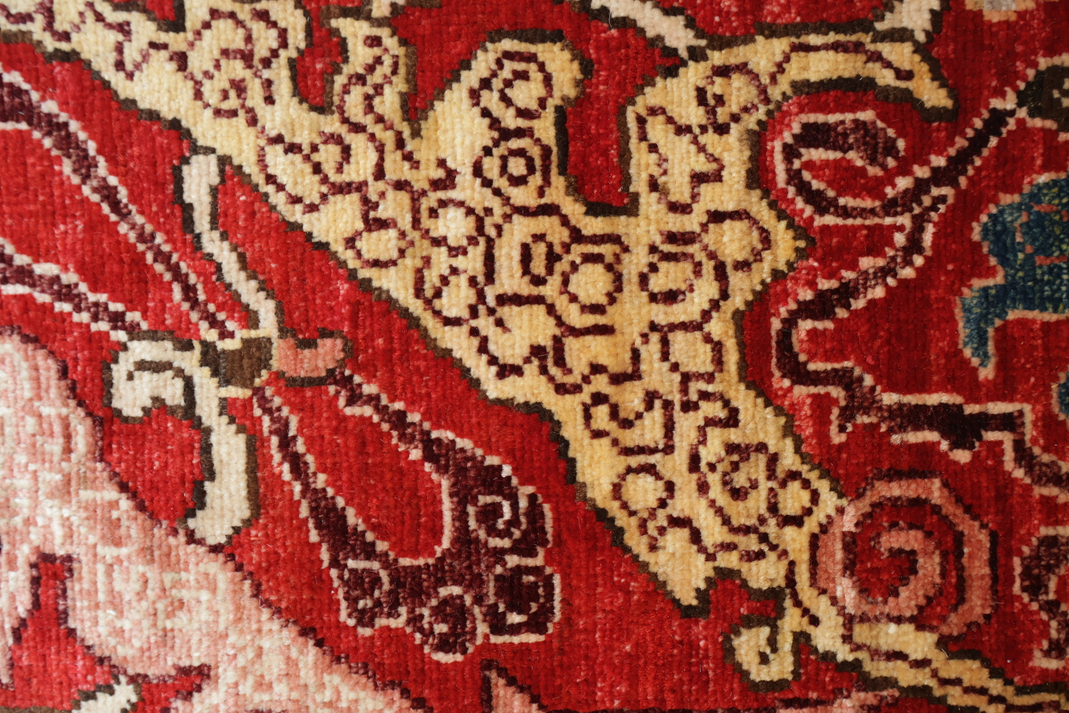 Vegetable Dye Blue and Red Ziegler All-Over Large Rug 10x14