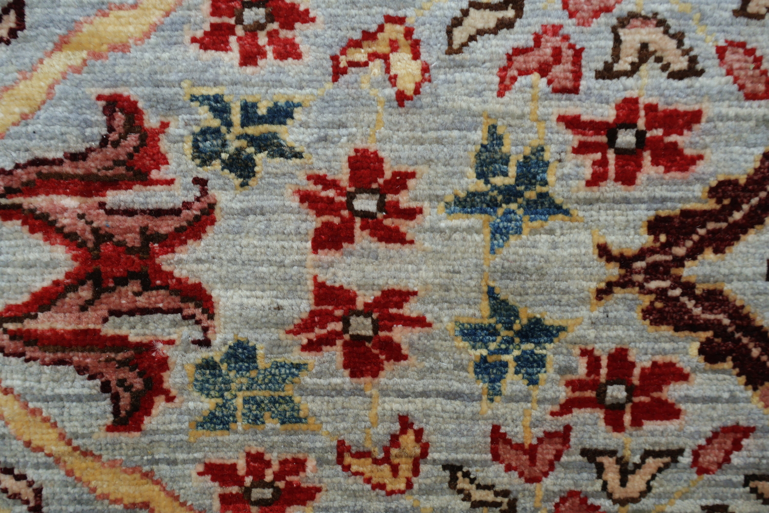 Vegetable Dye Blue and Red Ziegler All-Over Large Rug 10x14