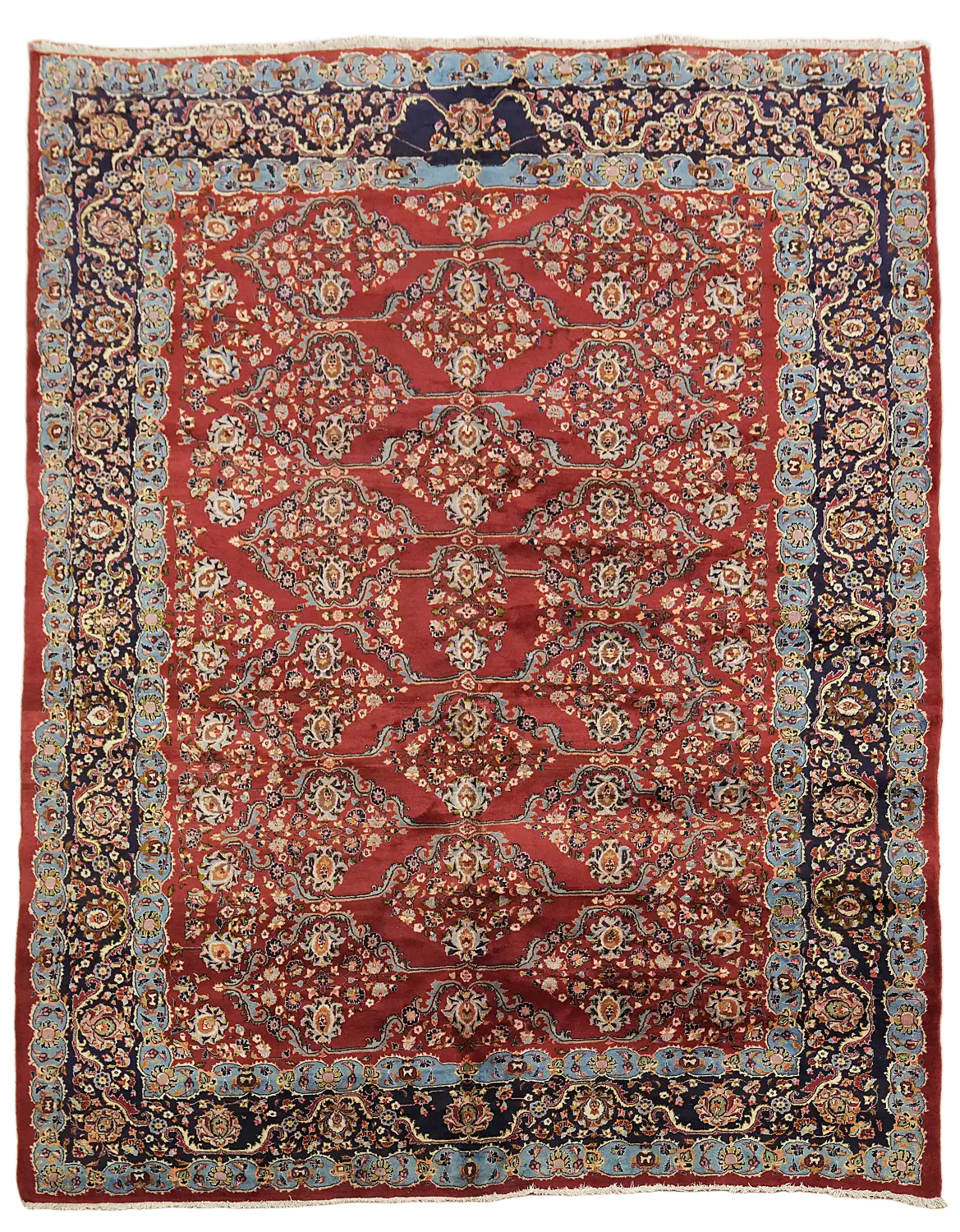 Luxurious Persian Carpet with Intricate Floral Bord 10x13