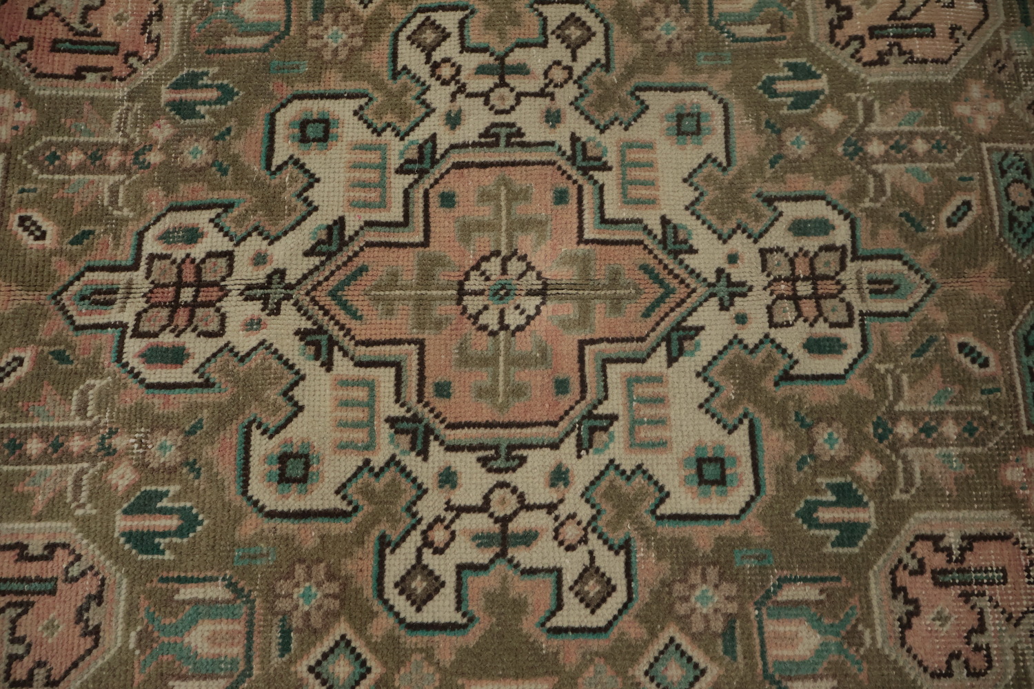 Elegant Pink Tabriz Antique-Style Rug in Subtle Earthy Tones 6x9
