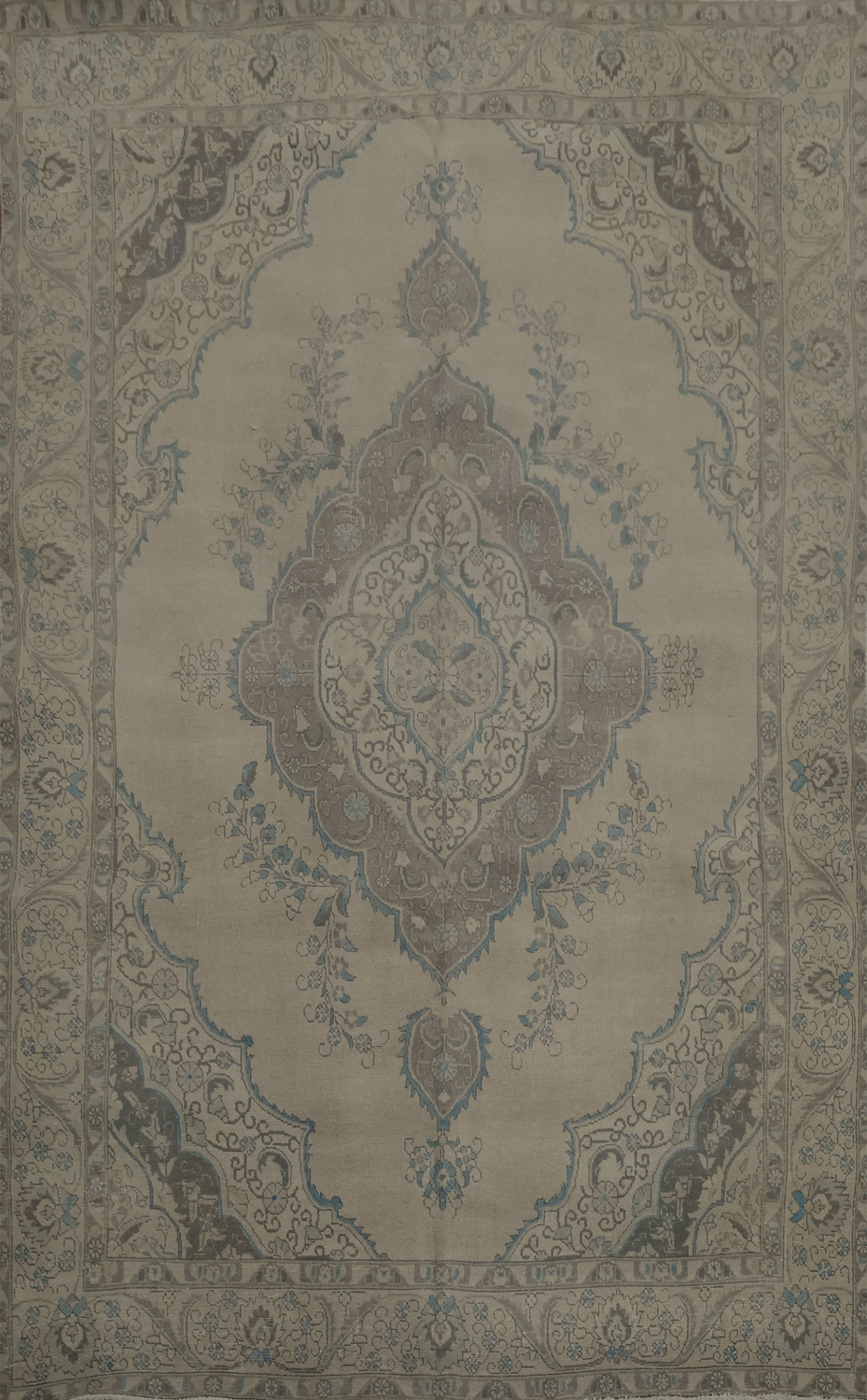 Classic Medallion Tabriz Persian Area Rug 8x11 with Decorative Borders