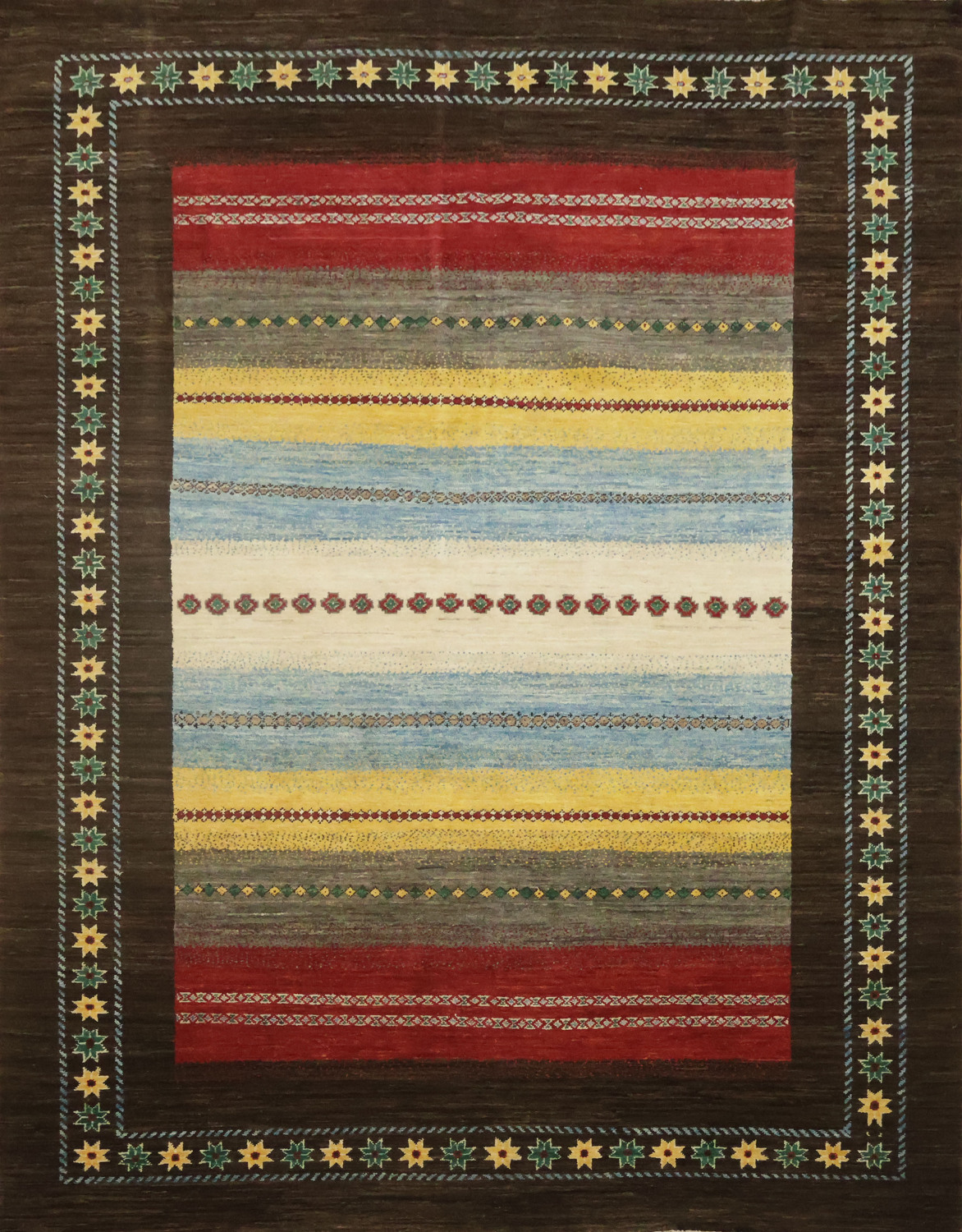 Handmade Gabbeh Kashkoli Oriental Area Rug 6x8