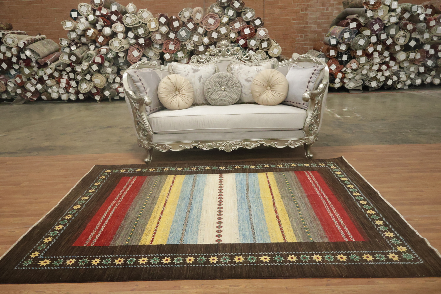 Handmade Gabbeh Kashkoli Oriental Area Rug 6x8