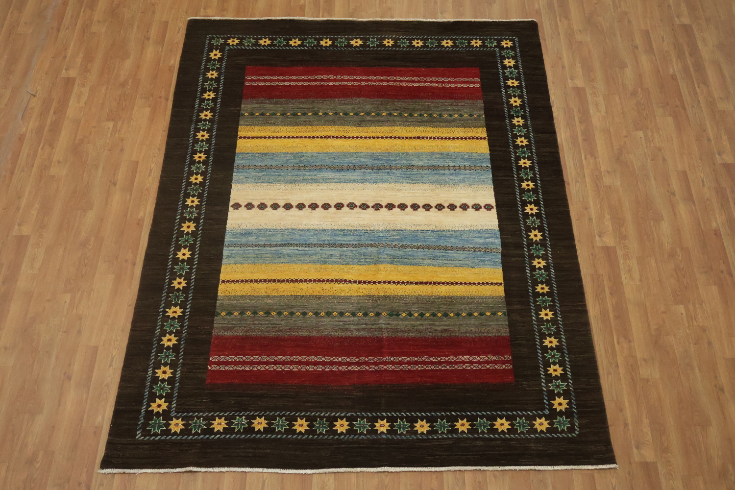 Handmade Gabbeh Kashkoli Oriental Area Rug 6x8