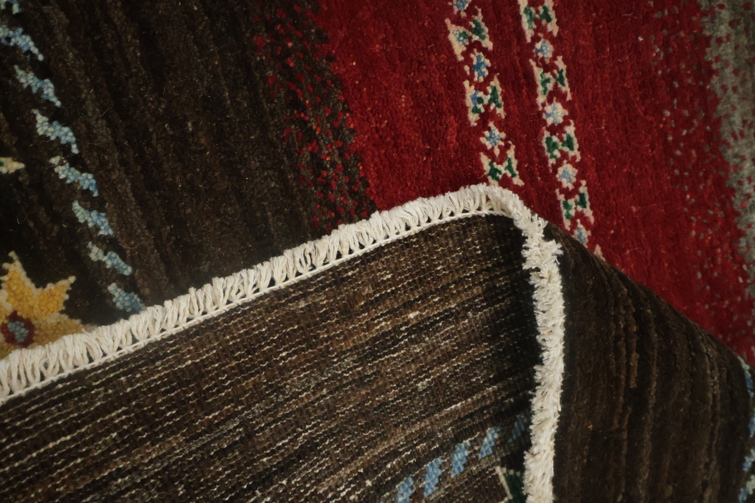 Handmade Gabbeh Kashkoli Oriental Area Rug 6x8