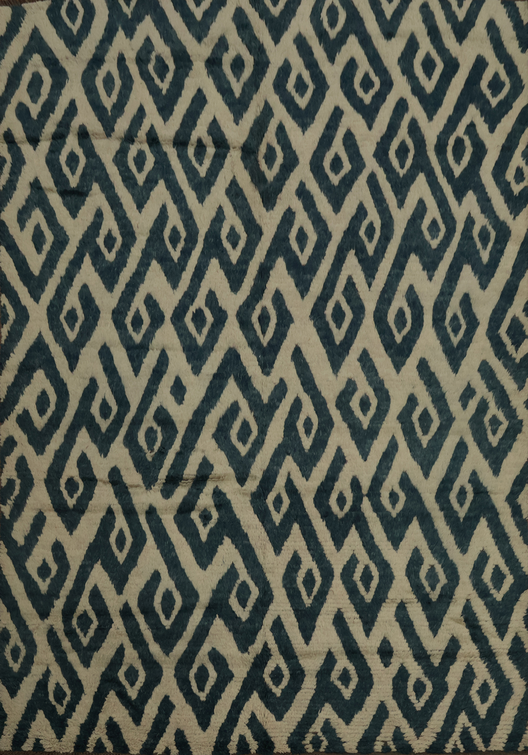 Geometric Moroccan Shaggy Oriental Area Rug 9x11