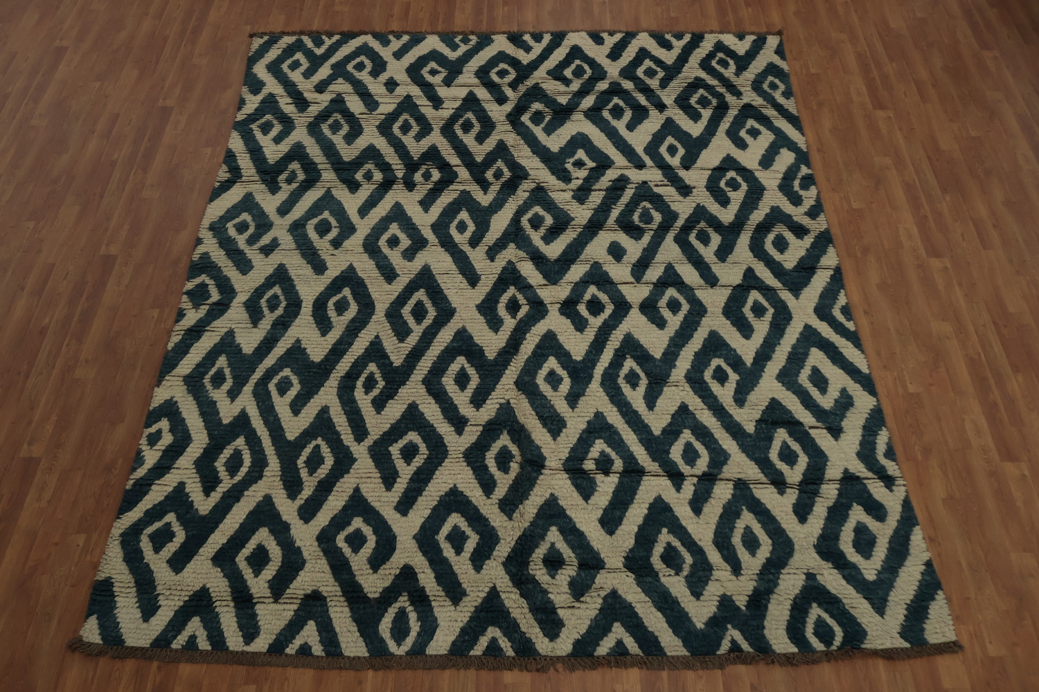 Geometric Moroccan Shaggy Oriental Area Rug 9x11