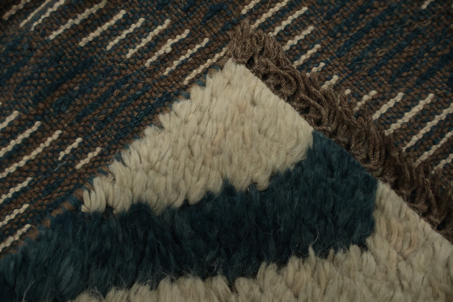 Geometric Moroccan Shaggy Oriental Area Rug 9x11