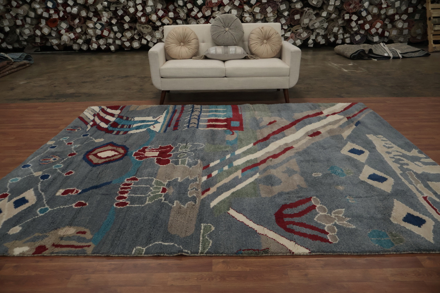 Artistic Flair Abstract Patterns in Moroccan Area Rug 8x10